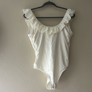 White Ruffle Swimsuit